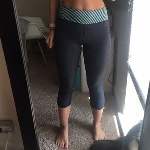 Navy workout capris
